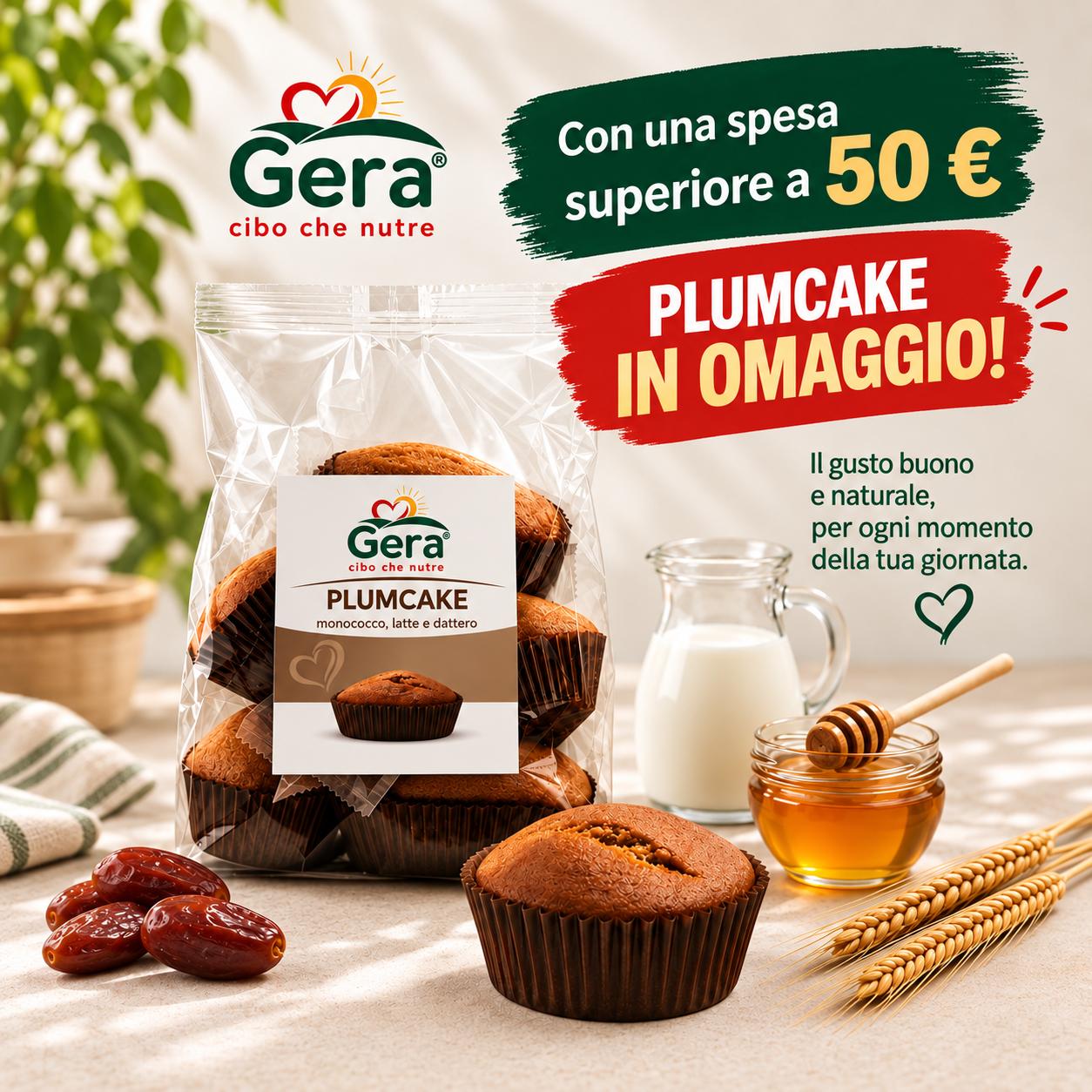 Plumcake Gera in omaggio con una spesa superiore a 50 euro